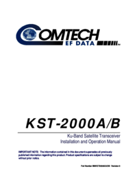Per vedere il documento Comtech EF Data KST-2000A Specifiche