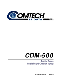 Per vedere il documento Comtech EF Data CDM-500 Specifiche